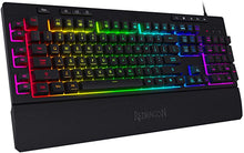 Load image into Gallery viewer, Redragon K512 Shiva RGB Backlit Membrane Gaming Keyboard with Multimedia Keys, Linear Mechanical-Feel Switch, 6 Extra On-Board Macro Keys, Dedicated Media Control, Detachable Wrist Rest