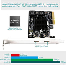 Load image into Gallery viewer, FebSmart 2X 10Gbps Max Speed USB-C Ports PCIE USB 3.1 Gen 2 Expansion Card for Windows, MAC OS and Linux Systems-Build in FebSmart Self-Powered Technology, No Need Additional Power Supply (FS-C2-Pro)