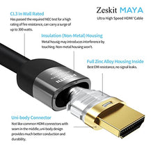 Load image into Gallery viewer, Zeskit Maya 8K 48Gbps Certified Ultra High Speed HDMI Cable 16ft CL3 In Wall Rated, 4K120 8K60 eARC HDR HDCP 2.2 2.3 Compatible with Dolby Vision Apple TV 4K Roku Sony LG Samsung Xbox Series X PS4 PS5