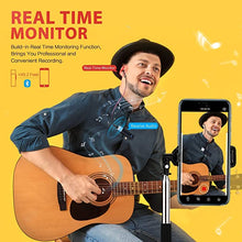 Load image into Gallery viewer, SabineTek SmartMike+ - Rechargeable Wireless Bluetooth Microphone, Hands-Free w/Noise Cancellation, Compatible w/GoPro, Canon Camera, iPhone/Android - Perfect for Vlogging & Interviewing(Black)