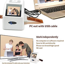 Load image into Gallery viewer, Film Negative Scanner 22 MP 110 135 126KPK Super 8 Negative Photo Scanner 35mm Slide Film Scanner Digital Film Converter High Resolution 22MP 2.4" LCD(White)
