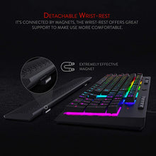 Load image into Gallery viewer, Redragon K512 Shiva RGB Backlit Membrane Gaming Keyboard with Multimedia Keys, Linear Mechanical-Feel Switch, 6 Extra On-Board Macro Keys, Dedicated Media Control, Detachable Wrist Rest