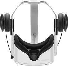 Load image into Gallery viewer, Globular Cluster Stereo Bass VR Headphones Custom Made for Oculus Quest 2 Elite Head Strap & Original Head Strap-On Ear Bass 3D 360 Degree Sound Integrated Must Have Accessories 3D Printed(Black)
