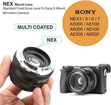 Load image into Gallery viewer, Meike 35mm F1.4 Large Aperture Manual Focus Lens APS-C for Sony E Mount Mirrorless Cameras NEX 3 NEX 3N NEX 5 NEX 5T NEX 5R NEX 6 7 A5000 A5100 A6000 A6100 A6300 A6500 A6600 A6400