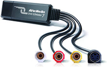 Load image into Gallery viewer, AVerMedia EZMaker 7, USB Video Capture Card , Analog to Digital Recorder, RCA Composite, VHS to DVD, S-Video, Cyberlink Media Suite software, Support Windows 10, not Mac OS 10.13 (C039), Black