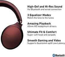 Load image into Gallery viewer, Panasonic Premium Hi-Res Wireless Bluetooth Over The Ear Headphones with 3D Ear Pads and 3 Sound Modes - RP-HD305B-T (Burnt Copper)