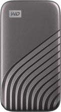 Load image into Gallery viewer, WD 500GB My Passport SSD External Portable Solid State Drive, Gray, Up to 1,050 MB/s, USB 3.2 Gen-2 and USB-C Compatible (USB-A for Older Systems) - WDBAGF5000AGY-WESN