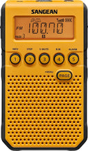 Load image into Gallery viewer, Sangean DT-800YL AM / FM / NOAA Weather Alert Rechargeable Pocket Radio (Yellow)