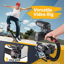 Load image into Gallery viewer, Zeadio Camera Smartphone Stabilizer, Foldable Handle Grip Handheld Video Rig, Compatibility with All Camera, Camcorder, Action Camera, DSLR and All iPhone and Android Smartphones