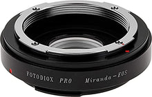 Load image into Gallery viewer, Fotodiox Pro Lens Mount Adapter, for Miranda (MIR) Lens to Canon EOS EF Mount DSLR Camera Body
