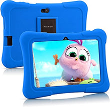 Load image into Gallery viewer, Pritom 7 inch Kids Tablet, Quad Core Android 10, 16GB, WiFi, Bluetooth, Dual Camera, Educationl, Games,Parental Control, Kids Software Pre-Installed with Kids-Tablet Case (Dark Blue)