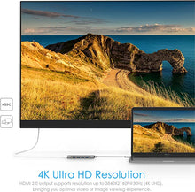 Load image into Gallery viewer, LENTION USB-C Multi-Port Hub with 4K HDMI Output, 4 USB 3.0, Type C Charging Compatible 2021-2016 MacBook Pro, New Mac Air & Surface, Chromebook, More, Stable Driver Adapter (CB-C35, Space Gray)