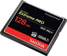 Load image into Gallery viewer, SanDisk Extreme PRO 128GB CompactFlash Memory Card UDMA 7 Speed Up To 160MB/s- SDCFXPS-128G-X46