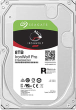 Load image into Gallery viewer, Seagate IronWolf Pro 8TB NAS Internal Hard Drive HDD – 3.5 Inch SATA 6Gb/s 7200 RPM 256MB Cache for RAID Network Attached Storage, Data Recovery Service – Frustration Free Packaging (ST8000NE001)