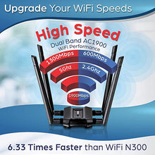 Load image into Gallery viewer, TRENDnet AC1900 High Power Dual Band Wireless USB Adapter, Increase-Extend WiFi Wireless Coverage, Stream 4K HD Video, Windows-Mac OS Compatible, USB 3.0 to USB Type A, Black, TEW-809UB
