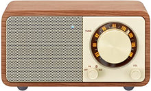 Load image into Gallery viewer, Sangean WR-7WL Wood Cabinet Mini Bluetooth Speaker with FM Tuner and Aux-in Walnut/Wood