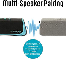Load image into Gallery viewer, FUGOO Sport 2.0 - Portable Bluetooth Speaker Waterproof for Outdoor/Indoor Use - Wireless Stereo Pairing, Rich Loud Sound & Deep Bass, Speakerphone, for Home, Camping, Hiking, Tailgate, Travel