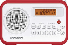 Load image into Gallery viewer, Sangean PR-D18RD AM/FM/Portable Digital Radio with Protective Bumper (White/Red)