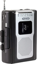 Load image into Gallery viewer, Jensen Retro Portable AM/FM Radio Personal Cassette Player Compact Lightweight Design Stereo AM/FM Radio Cassette Player/Recorder & Built in Speaker (Black)