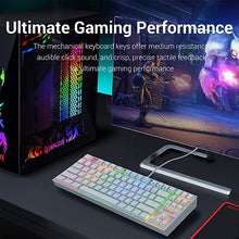 Load image into Gallery viewer, Redragon K552 Mechanical Gaming Keyboard 60% Compact 87 Key Kumara Wired Cherry MX Blue Switches Equivalent for Windows PC Gamers (RGB Backlit White)