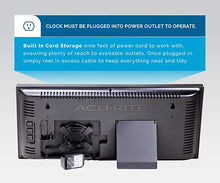 Load image into Gallery viewer, AcuRite 75152M Oversized Blue LED Clock with Indoor Temperature, Date and Fold-Out Stand, 14.5-Inch