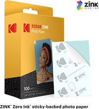 Load image into Gallery viewer, Kodak 2"x3" Premium Zink Photo Paper (100 Sheets) Compatible with Kodak PRINTOMATIC, Kodak Smile and Step Cameras and Printers