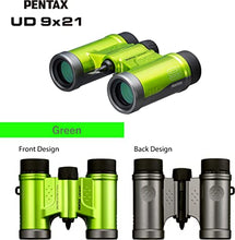 Load image into Gallery viewer, PENTAX Binoculars UD 9x21 Green. A bright, clear field of view, a compact, lightweight body with roof prism, Fully Multi-Coated optics provides excellent image performance. Concerts Sports Traveling.
