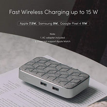 Load image into Gallery viewer, Moshi Symbus Q USB C Hub, 6-in-1 Docking Station with 15W Wireless Charger for iPhone 12 Series, AirPods Pro/Galaxy/Pixel, HDMI 4K HDR, USB C PD Fast-Charging 60W, Dual USB-A, Gigabit Ethernet Port