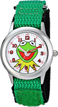Load image into Gallery viewer, Disney Kids' W001623 The Muppets Kermit Stainless Steel Watch with Nylon Strap