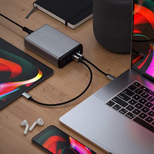 Load image into Gallery viewer, Satechi 108W Pro USB-C PD Desktop Charger - 2 USB-C PD & 2 USB-A Ports - Compatible with 2020/2019, Pro, 2020/2018 MacBook Air, 2020 iPad Air, 2020 iPad Pro, iPhone 13 Pro Max/13 Pro/13 Mini/13 (USA)