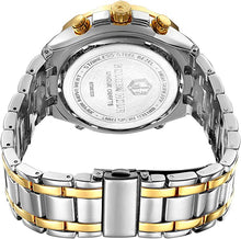 Load image into Gallery viewer, GOLDEN HOUR Luxury Stainless Steel Analog Digital Watches for Men Male Outdoor Sport Waterproof Big Heavy Wristwatch