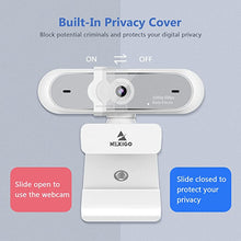 Load image into Gallery viewer, NexiGo N660P 1080P 60FPS Webcam with Software Control, Dual Microphone & Cover, Autofocus, HD USB Computer Web Camera, for OBS/Zoom/Skype/FaceTime/Teams/Twitch, White