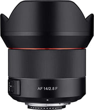 Load image into Gallery viewer, Rokinon 14mm F2.8 Full Frame Auto Focus Wide Angle Weatherproof Lens for Nikon (IO14AF-N)