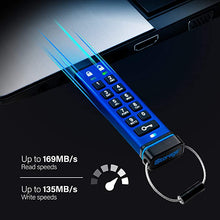 Load image into Gallery viewer, iStorage datAshur PRO 128GB | Encrypted UBS Memory Stick | FIPS 140-2 Level 3 Certified | Password Protected | Dust/Water Resistant. IS-FL-DA3-256-128