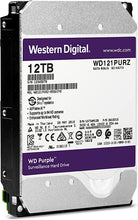 Load image into Gallery viewer, Western Digital 12TB WD Purple Surveillance Internal Hard Drive HDD - SATA 6 Gb/s, 256 MB Cache, 3.5" - WD121PURZ