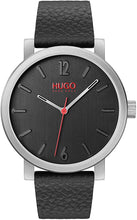 Load image into Gallery viewer, HUGO by Hugo Boss Men's Stainless Steel Quartz Watch with Leather Strap, Black, 20 (Model: 1530115)