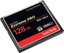 Load image into Gallery viewer, SanDisk Extreme PRO 128GB CompactFlash Memory Card UDMA 7 Speed Up To 160MB/s- SDCFXPS-128G-X46