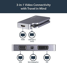 Load image into Gallery viewer, StarTech.com USB C Multiport Video Adapter with HDMI, VGA, Mini DisplayPort or DVI - USB Type C Monitor Adapter to HDMI 1.4 or mDP 1.2 (4K) - VGA or DVI (1080p) - Space Gray Aluminum (CDPVDHDMDPSG)