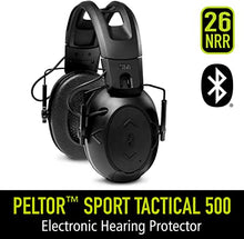 Load image into Gallery viewer, Peltor Sport Tactical 500 Smart Electronic Hearing Protector with Bluetooth Technology, NRR 26 dB, Ideal for the Range, Shooting and Hunting, TAC500-OTH