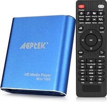 Load image into Gallery viewer, HDMI Media Player, Blue Mini 1080p Full-HD Ultra HDMI MP4 Player for -MKV / RM/ MP4 / AVI etc- HDD USB Flash Drive/HDD and SD Card