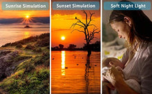 Load image into Gallery viewer, Wake Up Light Sunrise Alarm Clock for Kids, Heavy Sleepers, Bedroom, with Sunrise Simulation, Sleep Aid, Dual Alarms, FM Radio, Snooze, Nightlight, Daylight, 7 Colors, 7 Natural Sounds, Ideal for Gift