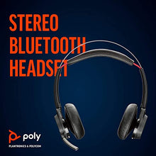 Load image into Gallery viewer, Plantronics - Voyager Focus UC with Charge Stand (Poly) - Bluetooth Dual-Ear (Stereo) Headset with Boom Mic - USB-A PC/Mac Compatible - Active Noise Canceling-Works with Teams (Certified), Zoom & more