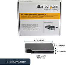 Load image into Gallery viewer, StarTech.com USB C Multiport Video Adapter with HDMI, VGA, Mini DisplayPort or DVI - USB Type C Monitor Adapter to HDMI 1.4 or mDP 1.2 (4K) - VGA or DVI (1080p) - Space Gray Aluminum (CDPVDHDMDPSG)