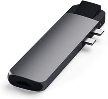 Load image into Gallery viewer, Satechi Aluminum Type-C Pro Hub Adapter with Ethernet - 4K HDMI, USB-C PD, Gigabit Ethernet, USB 3.0, Micro SD Card Slot - Compatible with 2020/2019 MacBook Pro and 2020/2018 MacBook Air (Space Gray)