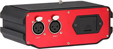 Load image into Gallery viewer, Saramonic SR-AX107 2 Channel Transformer XLR Audio Adapter with Phantom Power & Monitor (Red/Black), AX-107