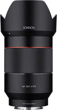 Load image into Gallery viewer, Rokinon AF 35mm f/1.4 Auto Focus Wide Angle Full Frame Lens for Sony FE Mount, Black (IO3514-E)
