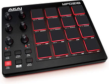 Load image into Gallery viewer, AKAI Professional MPD218 - USB MIDI Controller with 16 MPC Drum Pads, 6 Assignable Knobs, Note Repeat & Full Level Buttons and Production Software
