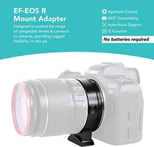 Load image into Gallery viewer, Foto&Tech EF-EOS R Mount Adapter, Auto-Focus Lens Mount Converter Compatible with EF EF-S Lens, EOS R R5 R6 RP Mirrorless Digital Camera Body and Red Digital Cinema Mount