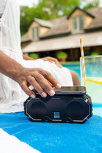 Load image into Gallery viewer, Altec Lansing Mini LifeJacket Jolt Bluetooth Speaker with Qi, Wireless, Waterproof, Portable, Speakers, Loud Volume, Strong Bass, Rich Stereo System, Microphone, 16 Hour Battery, 100 ft Range, Black