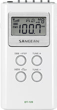 Load image into Gallery viewer, Sangean DT-120 AM/FM Stereo PLL Synthesized Pocket Receiver, WHITE